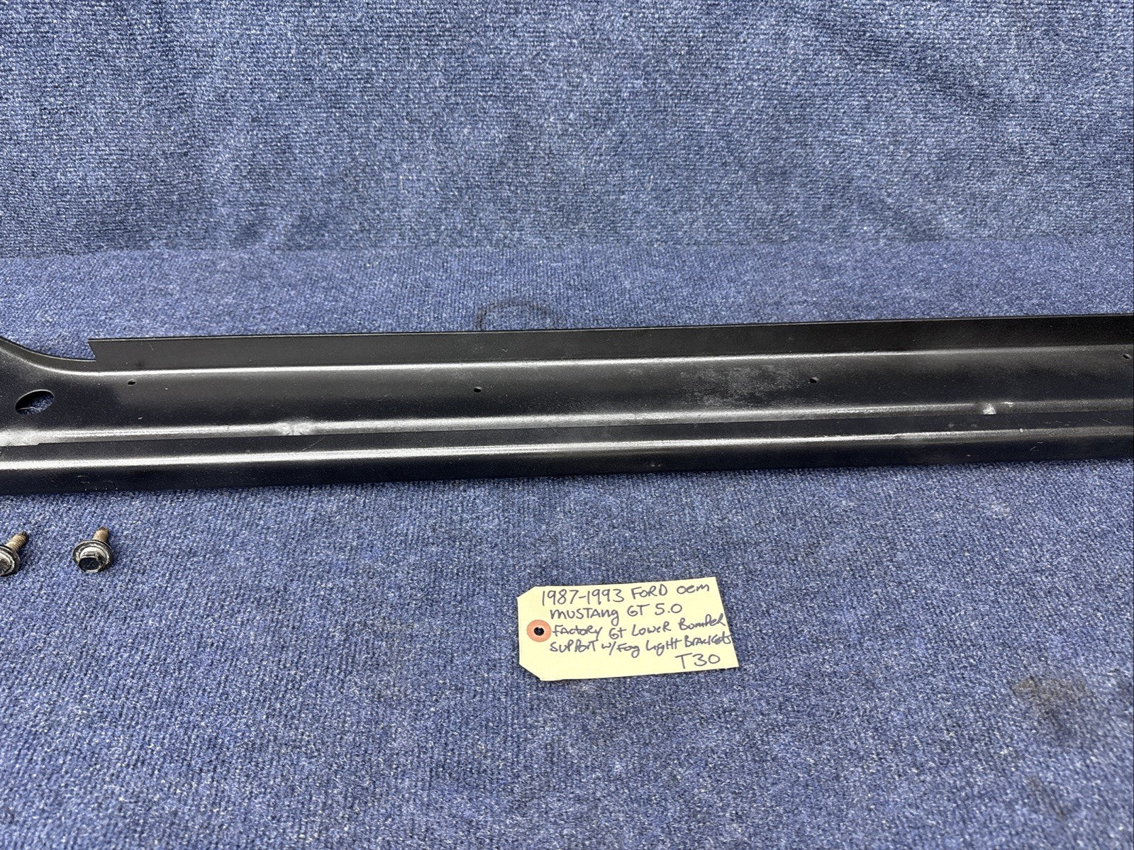 87-93 Ford Mustang GT Bumper Fog Light Brace Lower Mounting Bracket Support OEM