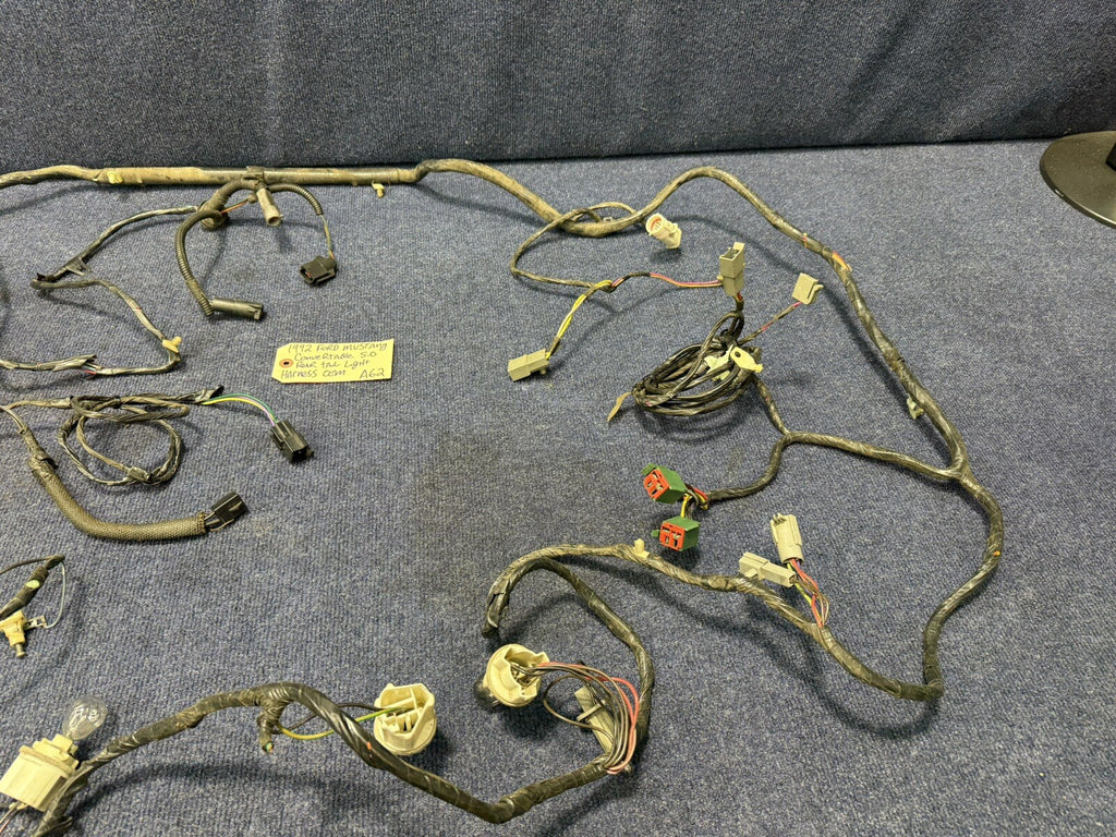 1987-1993 MUSTANG CONVERTIBLE LX WIRING HARNESS TAIL LIGHTS Power Top Fuel Pump