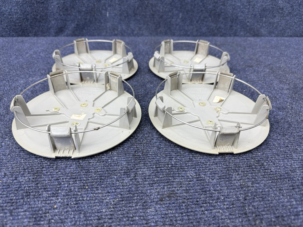 1991-93 FORD MUSTANG CENTER CAPS TRI-BAR PONY WHEELS OEM SET Gold Rare Factory