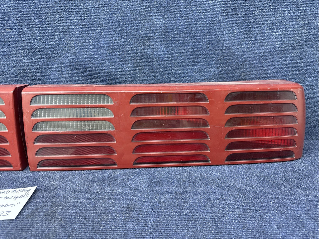 87-93 Ford Mustang GT Tail Light Lens OEM Stock 5.0L LH & Rh Pair Cheese Grader