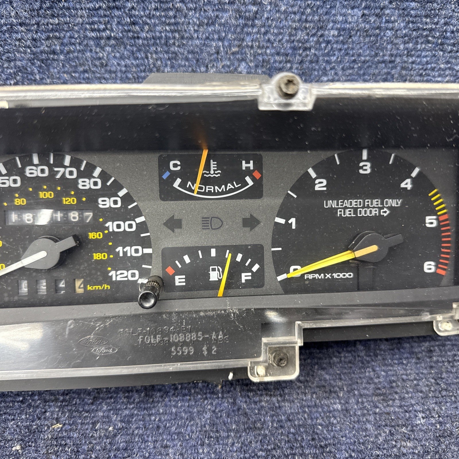 90 91 92 Lincoln Mark VII Lsc Speedometer Instrument Gauge Cluster OEM Factory