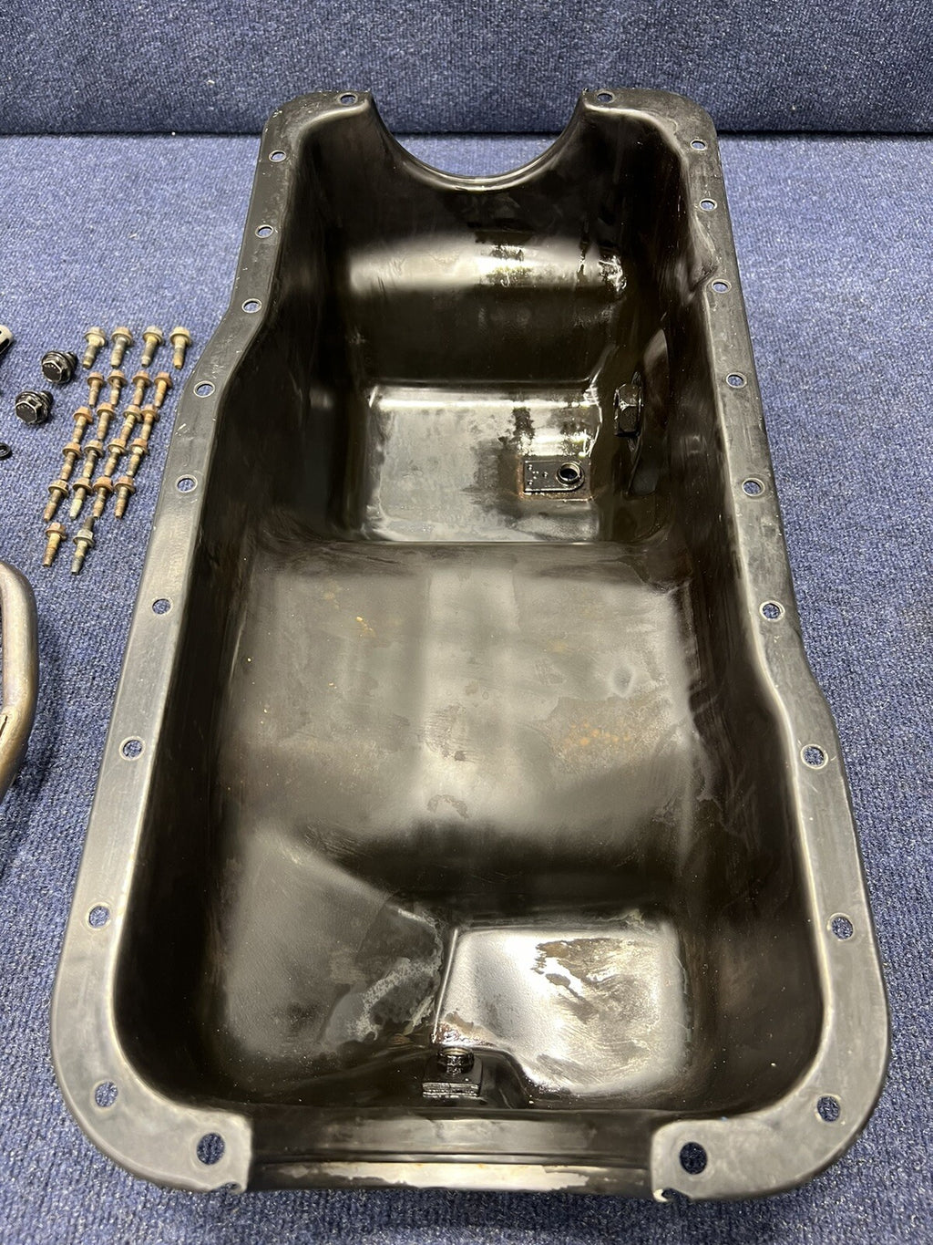 1982-1993 FORD MUSTANG 5.0L ENGINE OIL PAN/flanges/ Pick Up Tube /oil sensor Oem