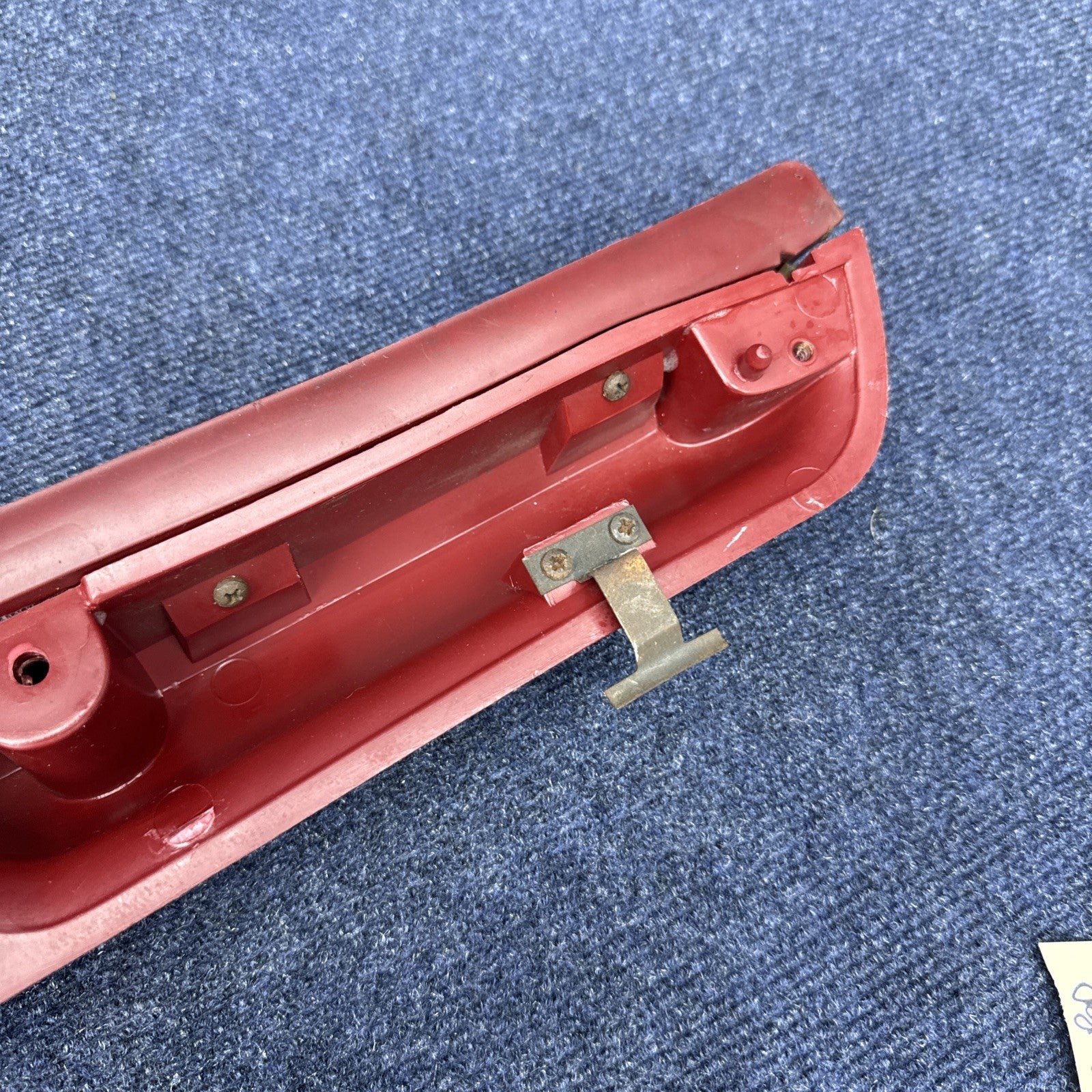 1987-1993 FORD MUSTANG RED DOOR ARMREST & Window Switch LEFT DRIVER PULL OEM Gt