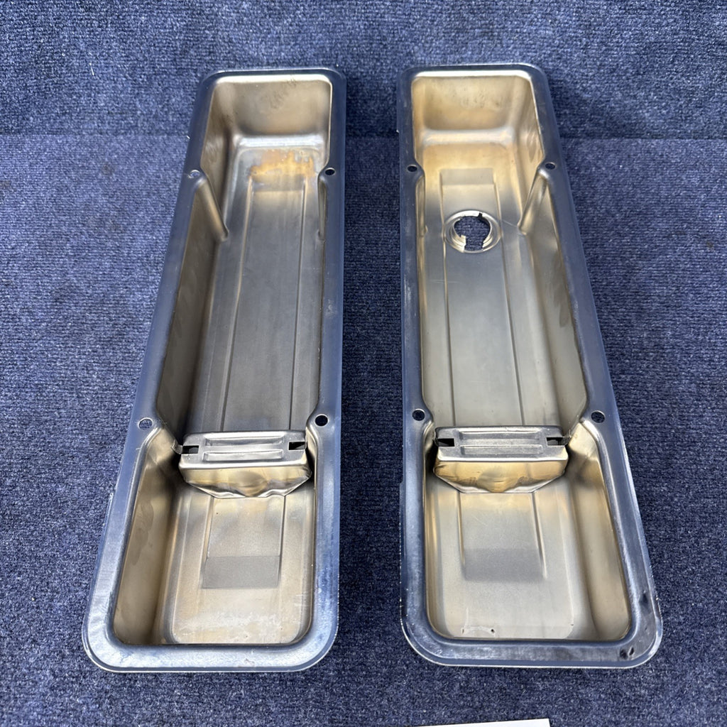 1958-86 CHEVY SMALL BLOCK 283-305-327-350-400 SHORT VALVE COVERS  Chrome Sbc