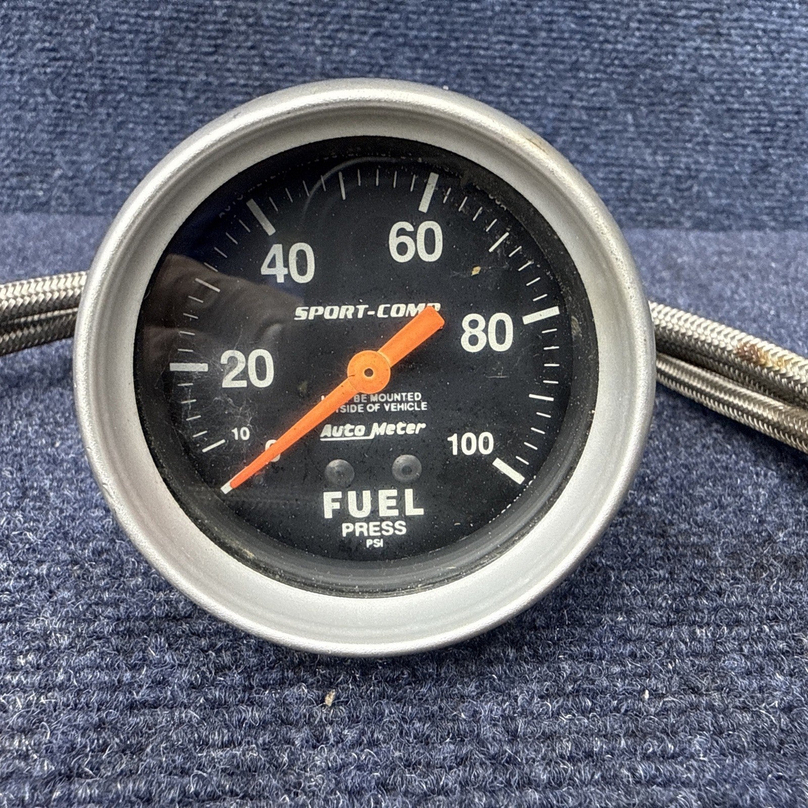 AutoMeter 3412 Sport-Comp Fuel Pressure Gauge, 2-5/8 in., Mechanical With Line