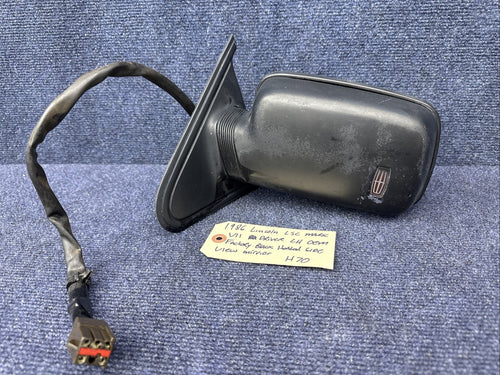 1984-1992 Lincoln Mark VII LSC Driver Side Left Power Door Mirror Black Heated