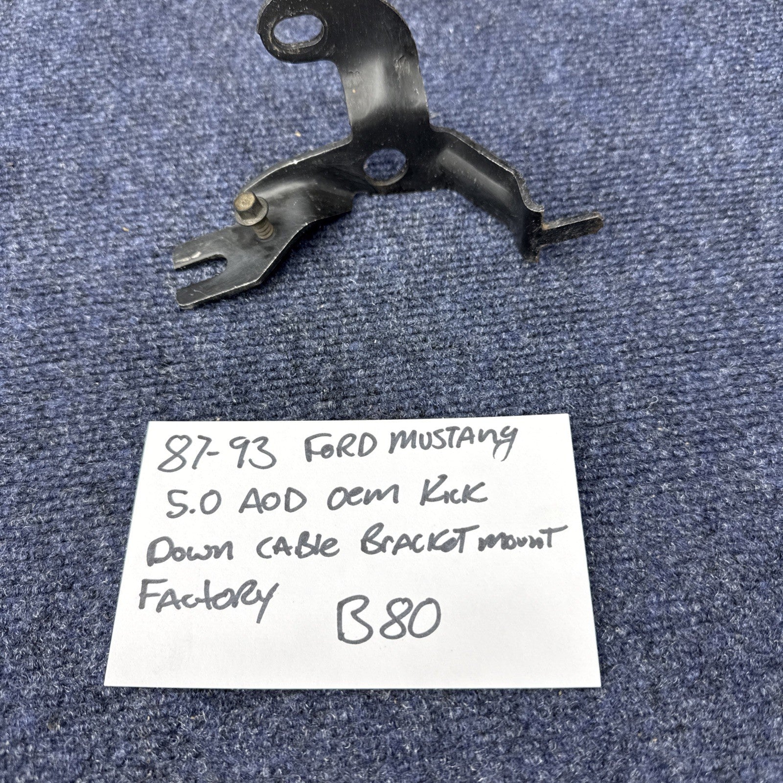 1987-93 Ford Mustang AOD Automatic TV Kickdown Cable Mount Bracket 5.0L OEM