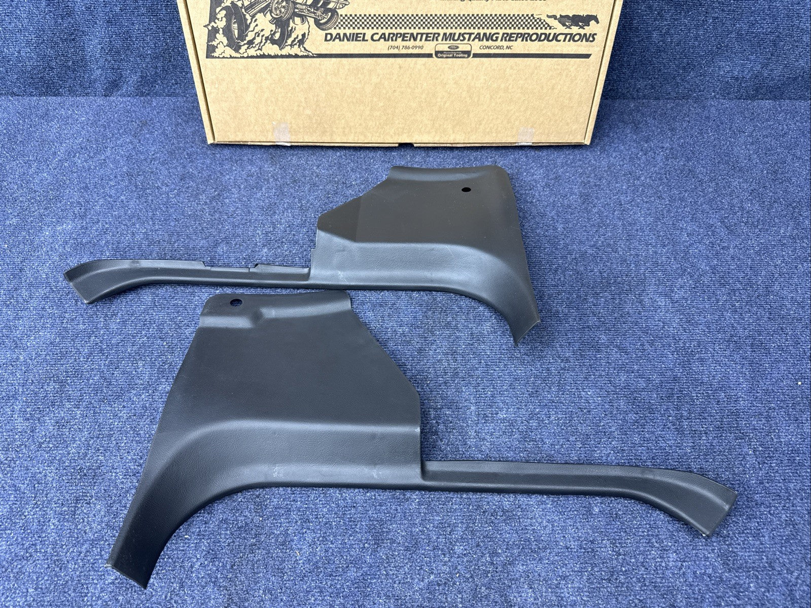 1983-1993 Ford Mustang Hardtop Black Interior Lower Kick Panels LH & RH