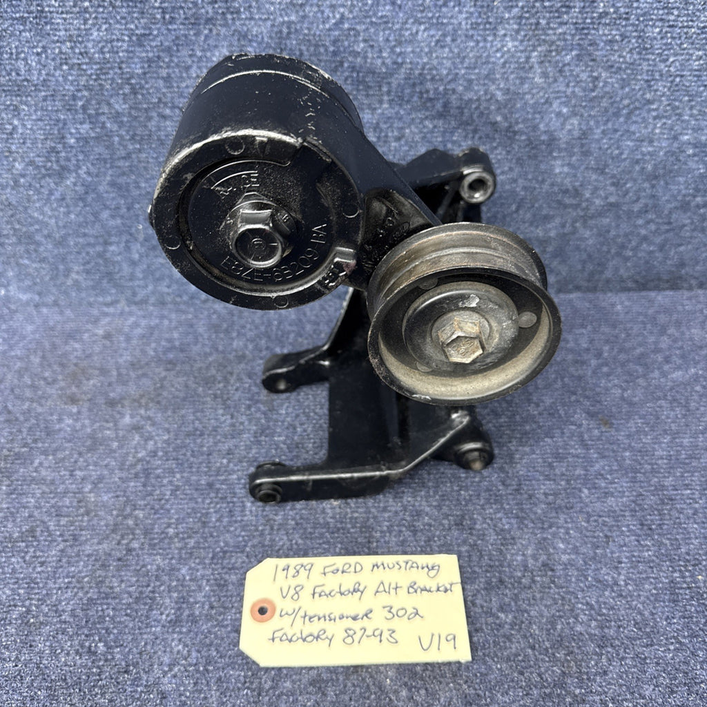 85-93 Ford Mustang Alternator Bracket Front Belt Accessory Smog Tensioner OEM V8