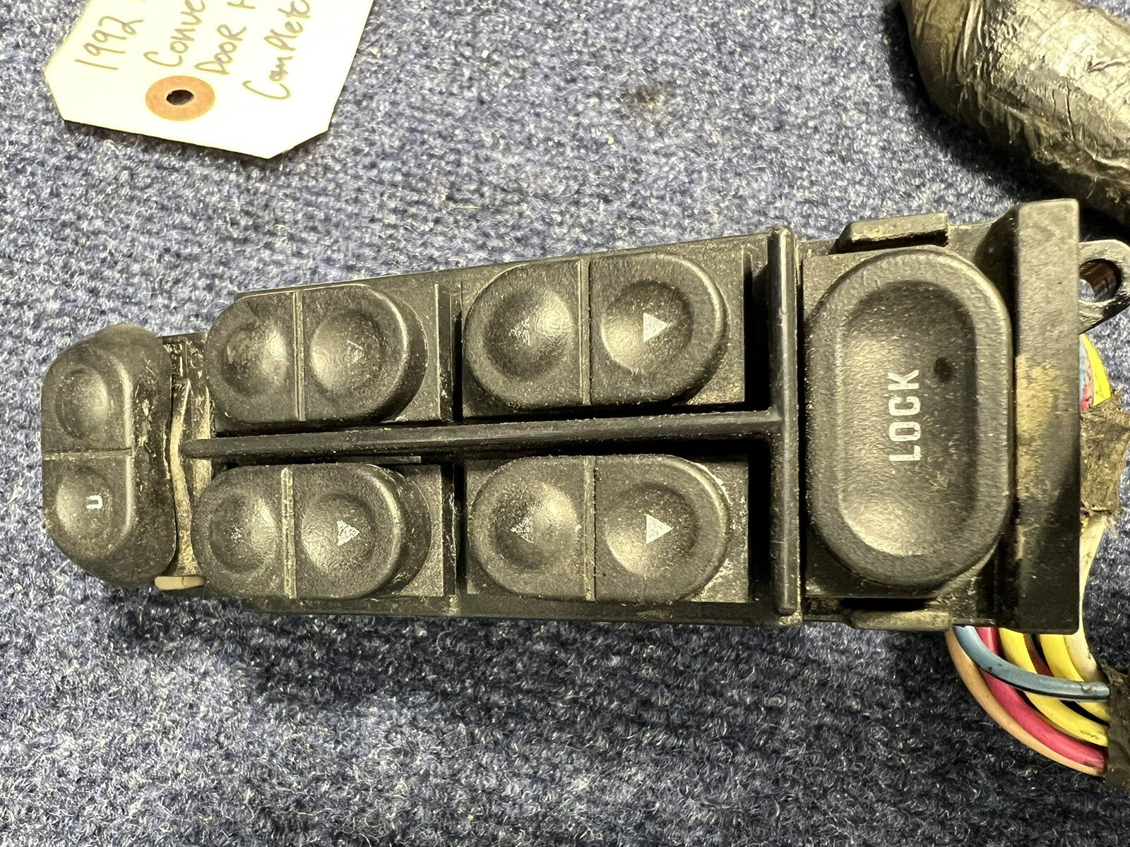 1987-1993 OEM Ford Mustang Convertible Driver Front Window Lock Switch 87-93