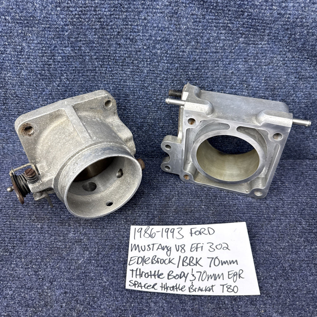1986-1993 Mustang 302 bbk Edlebrock 70mm throttle body egr spacer 5.0 Foxbody