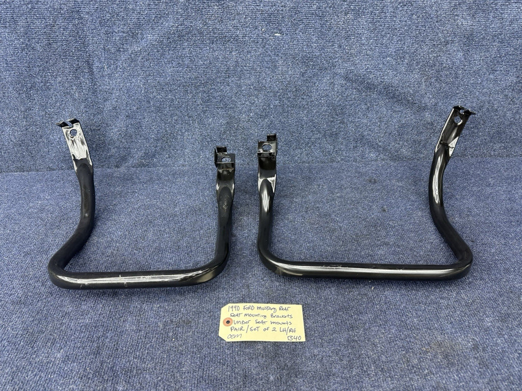 1990 - 1993 MUSTANG REAR SEAT CUSHION BRACKETS BARS & BOLTS OEM 90-93 Factory