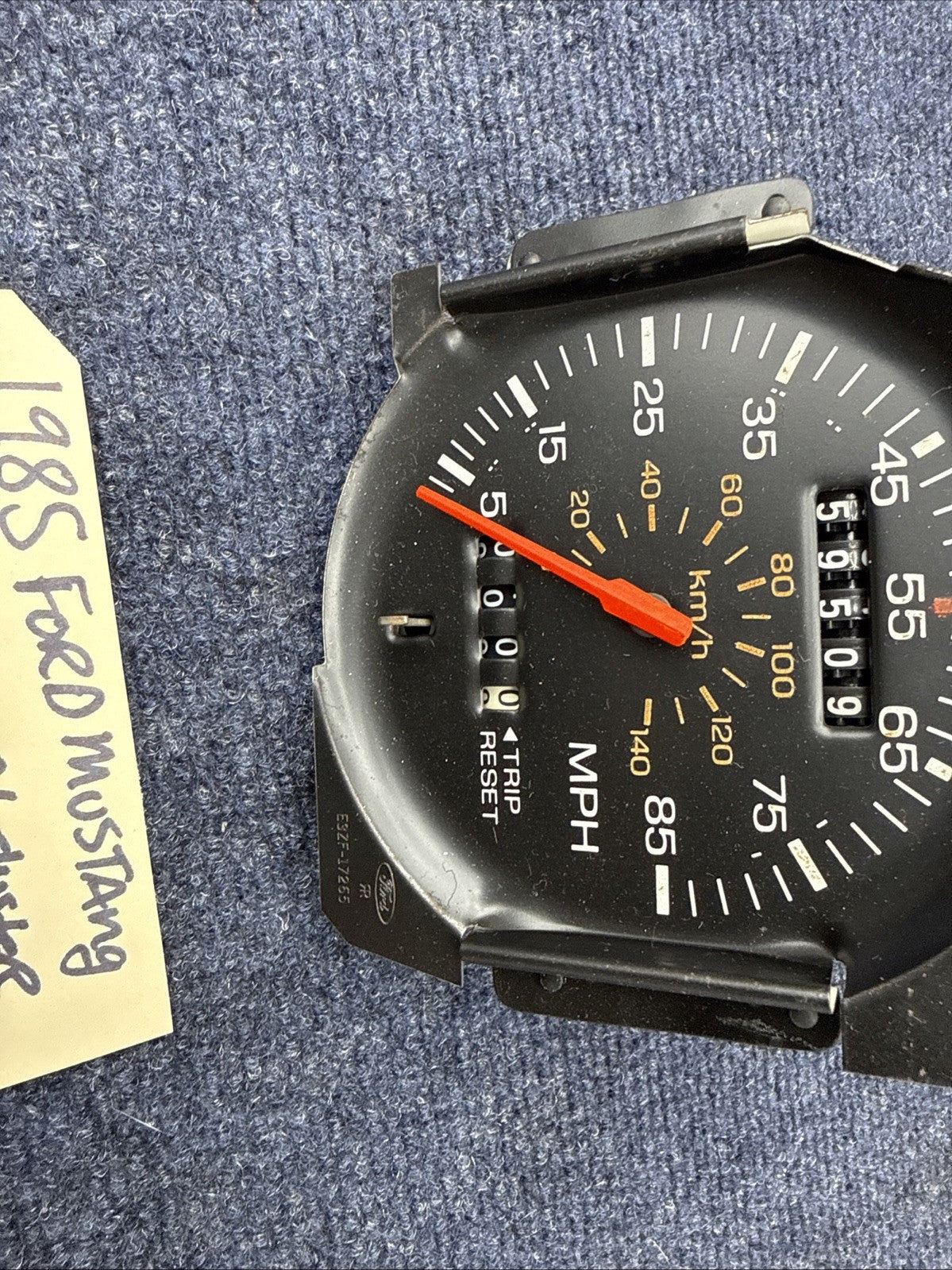 1983-1986 Ford Mustang 85mph Speedometer Gauge for Restoration or New Overlay