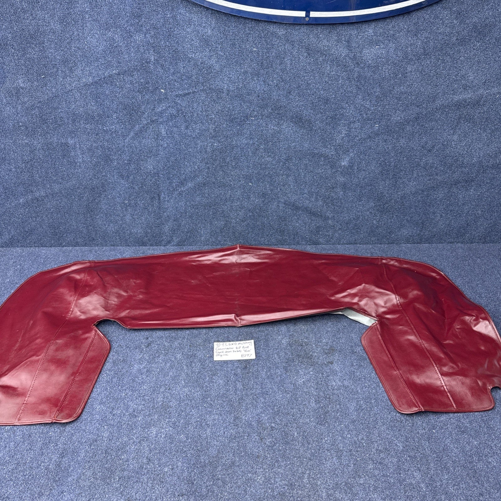 1990-1993 Ford Mustang Convertible Top Boot Red Cover Parade OEM Original Vert