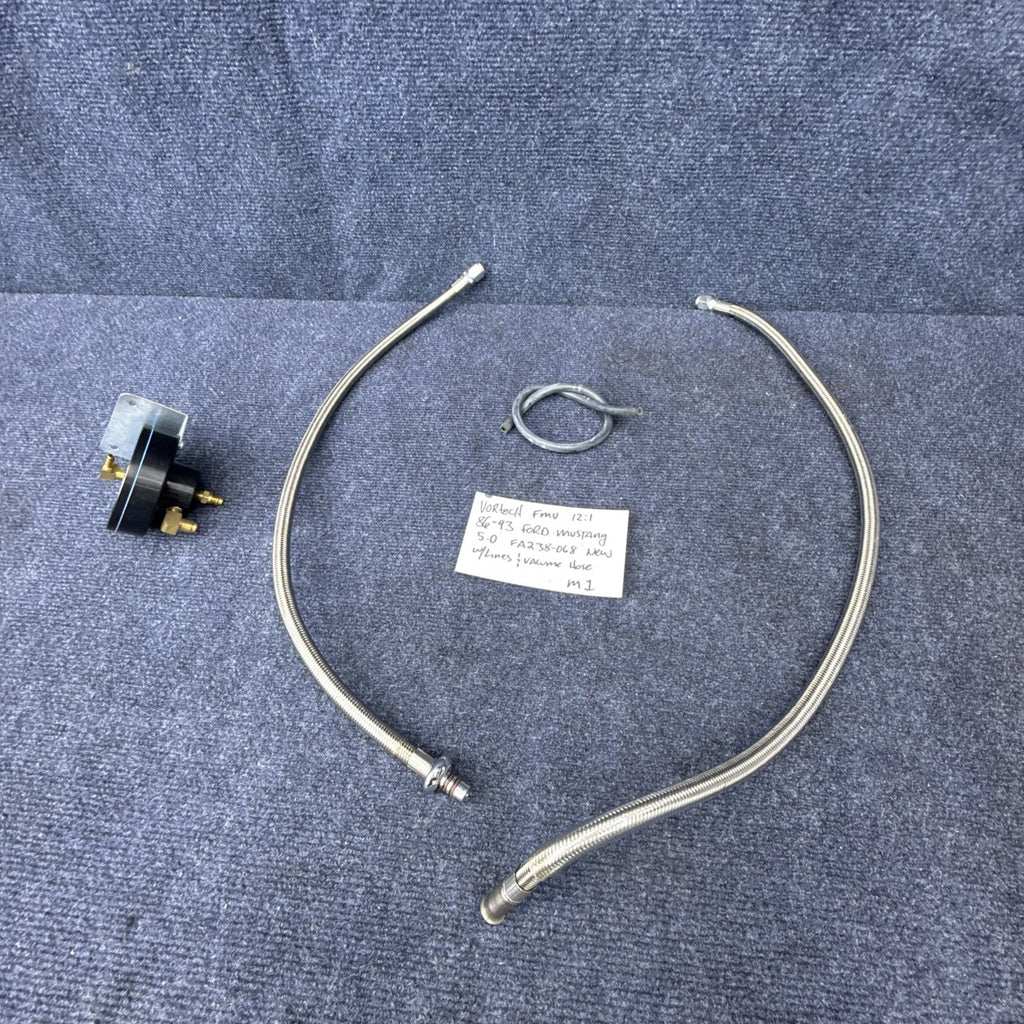 Vortech Fmu 12:1 Fuel Pressure Regulator 4fa238-068 Lines Boost 86-93 Mustang