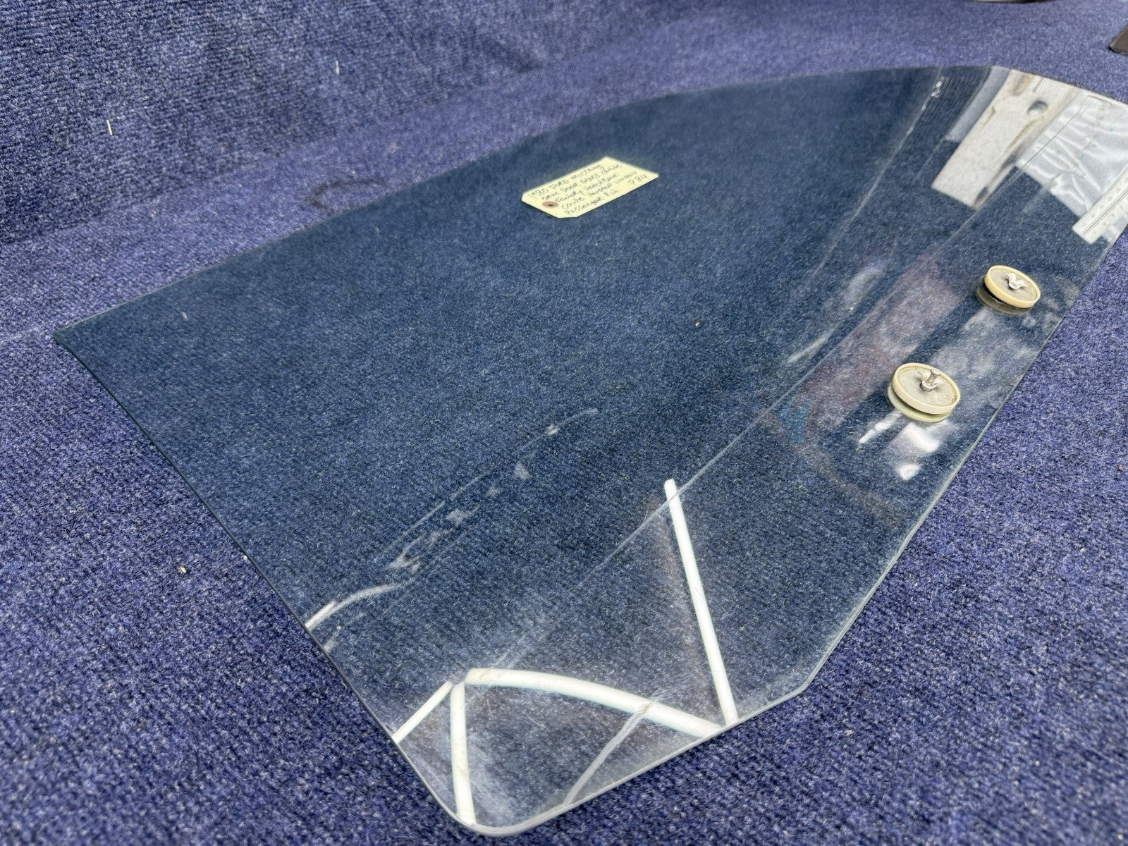 1979-1993 Ford Mustang Passenger Door Glass Hardtop Window CARLITE Factory OEM R