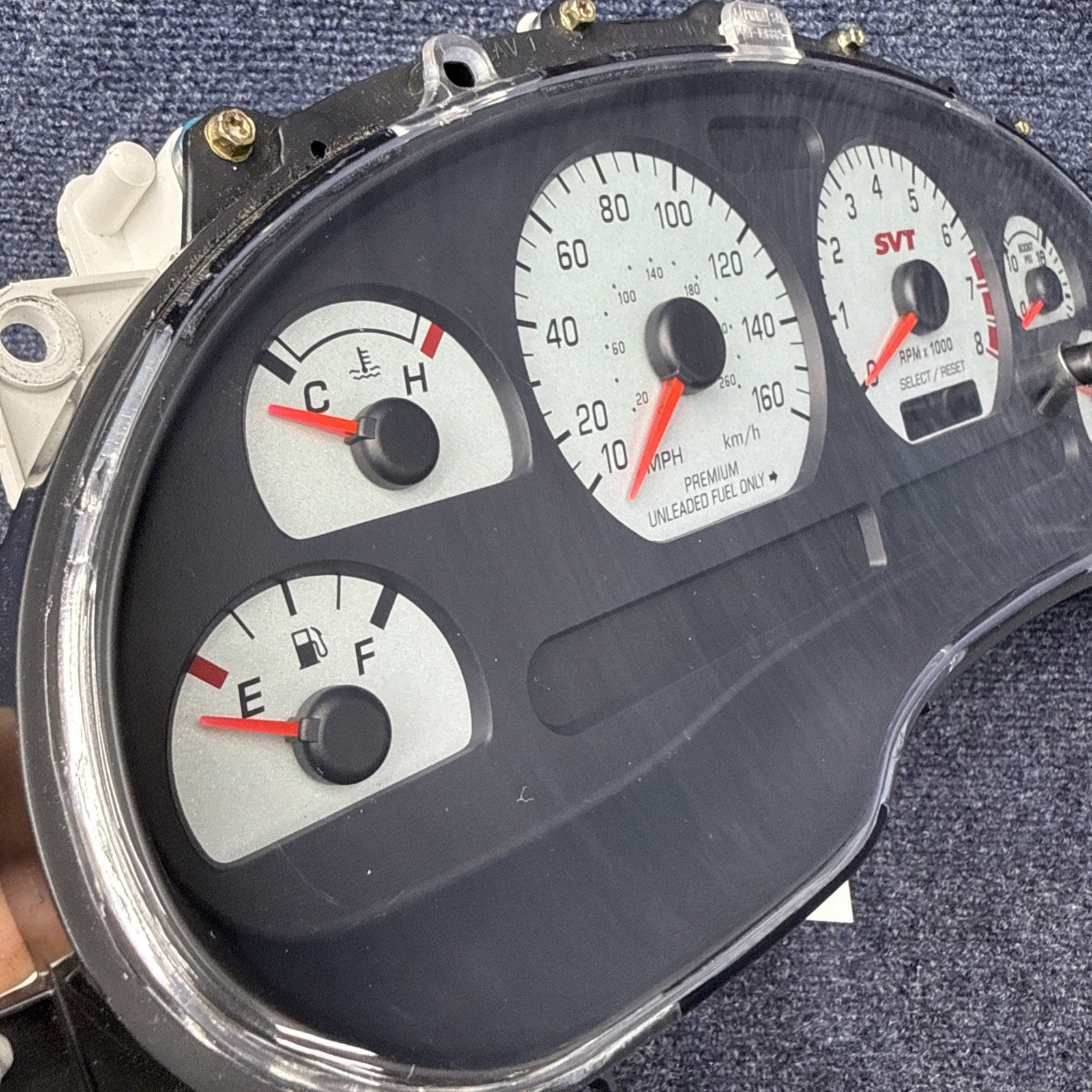 03-04 Mustang Cobra Instrument Cluster 160 Mph Speedometer Gauges 39k Miles Nice