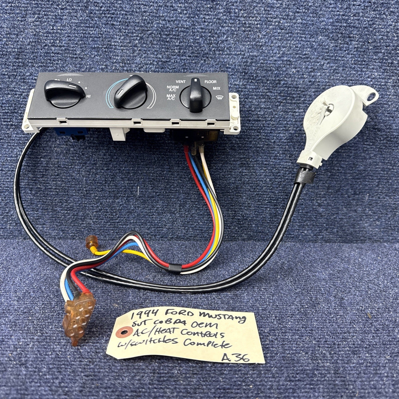 1994-2000 FORD MUSTANG A/C HEATER TEMPERATURE CLIMATE CONTROL SWITCH OEM