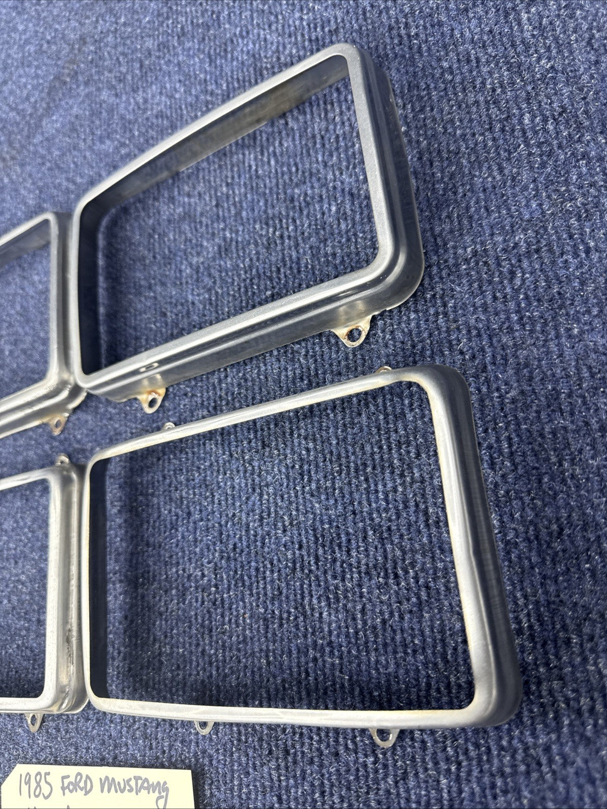 1979-86 Ford Mustang Rectangular Headlight   Retaining Ring Set Of 4