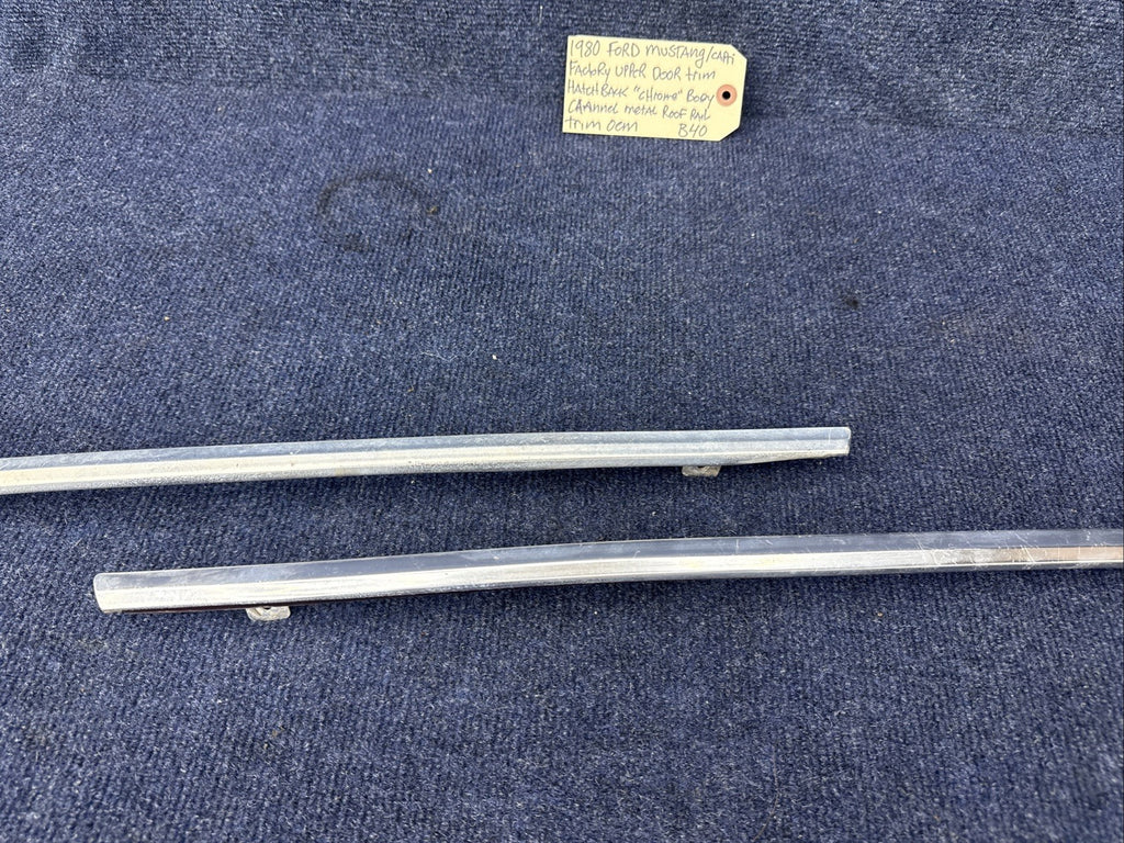 1979-1986 Capri Mustang Hatchback DOOR WEATHERSTRIP CHANNEL GROUT Moulding TRIM
