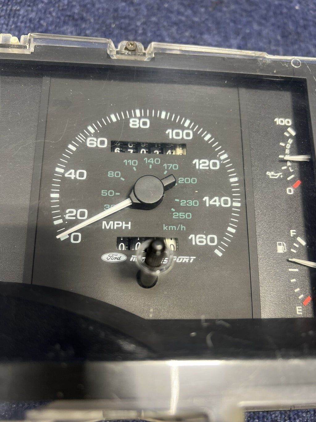 1987-89 MUSTANG 160 MPH GAUGE INSTRUMENT CLUSTER FORD MOTORSPORT Oem Gt Lx Cobra