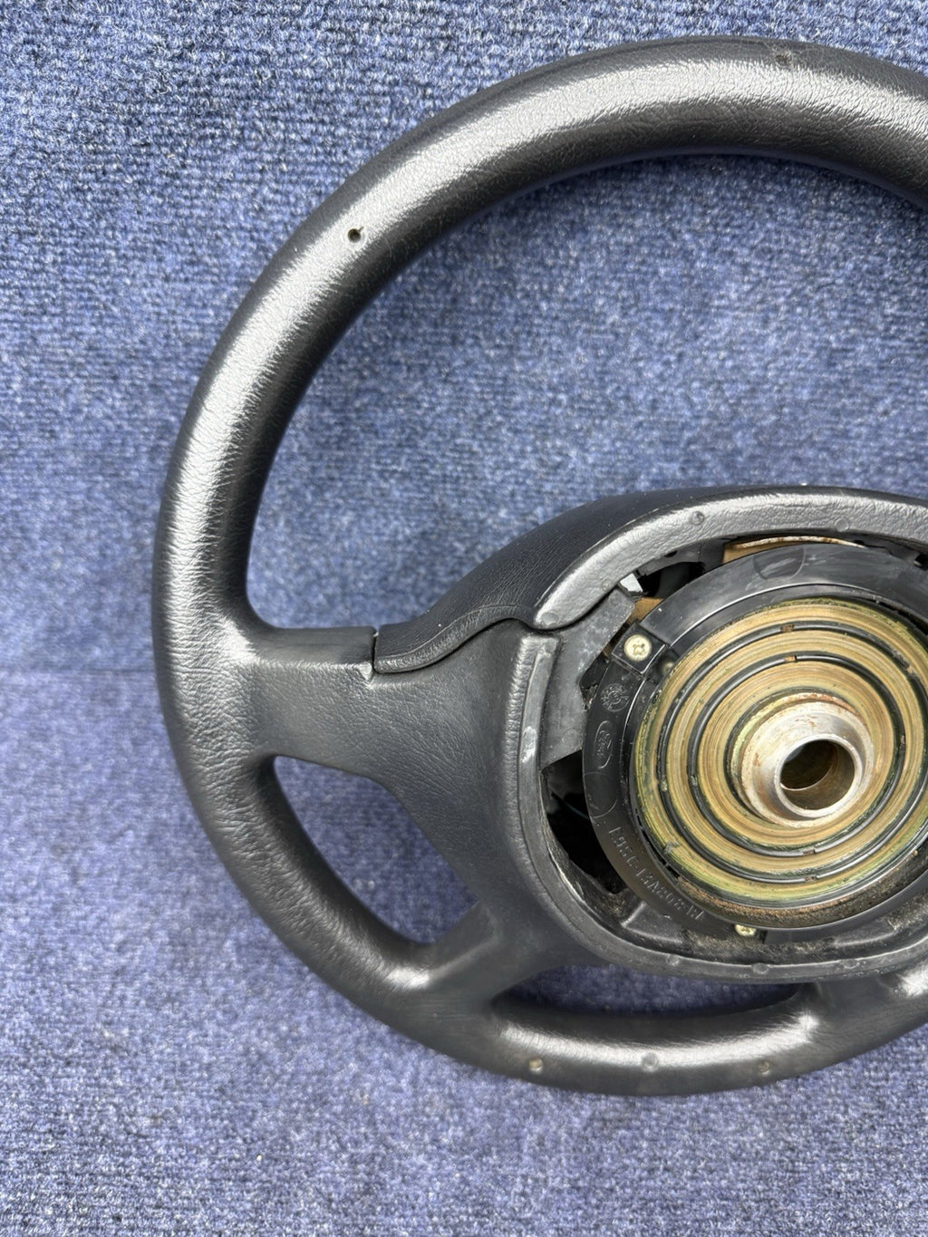 GENUINE Ford 1986 Lincoln Black Leather Steering Wheel w/Controls Mark VII Lsc
