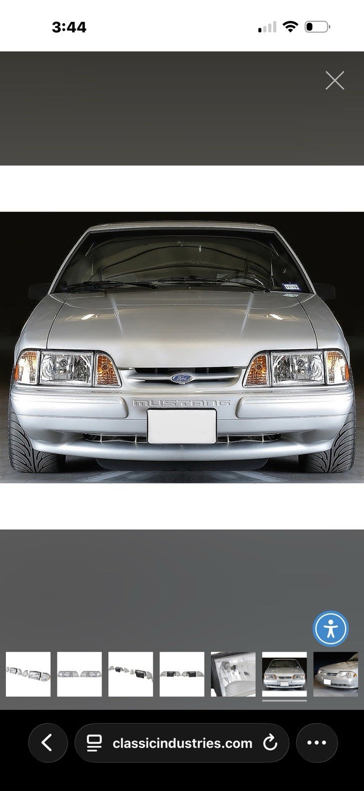 1987-1993 Ford Mustang Headlights 12 Pcs Set Euro clear Lens W/Amber Reflector