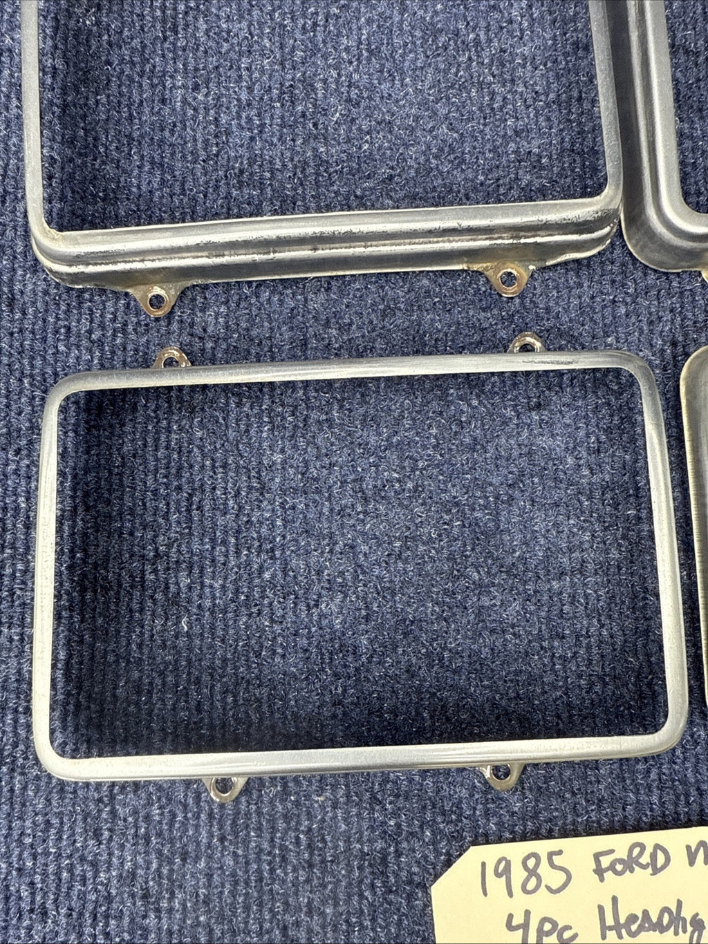 1979-86 Ford Mustang Rectangular Headlight   Retaining Ring Set Of 4