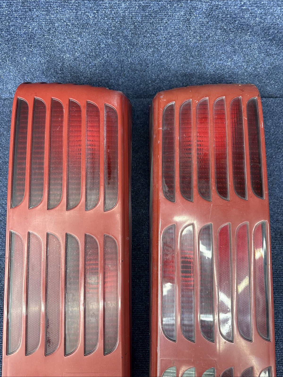87-93 Ford Mustang GT Tail Light Lens OEM Stock 5.0L LH & Rh Pair Cheese Grader