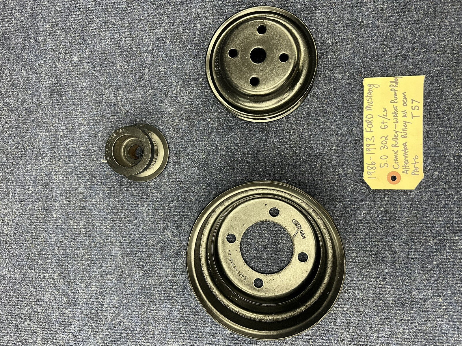 87-93 Mustang Serpentine Water Pump, Crank, Alternator Pulley 5.0 Foxbody V8 302