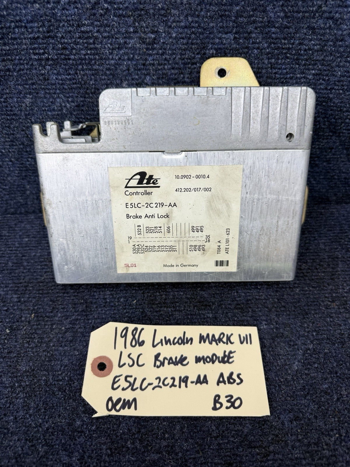 E5LC-2C219-AA anti lock control module computer 1985-1987 Lincoln Mark VII Oem