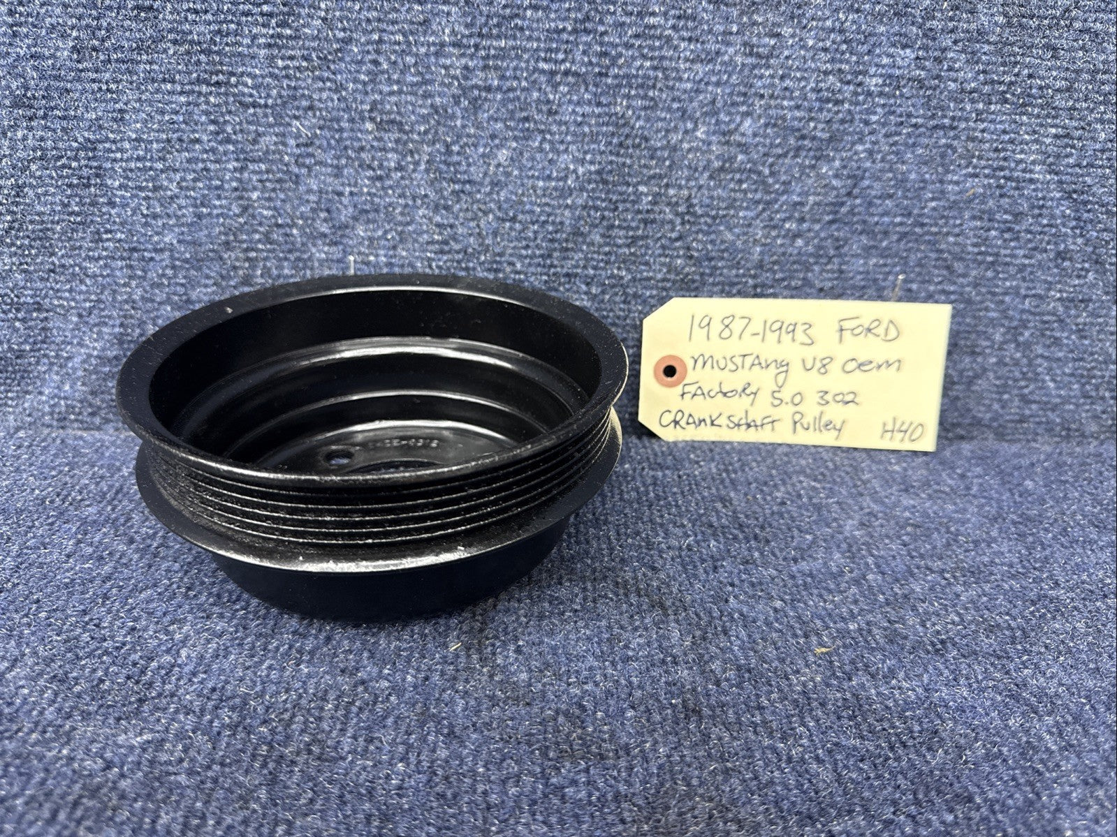 87-93 Mustang Factory Crank Pulley V8 302 HO Engine Crankshaft 5.0 GT OEM Lx 50