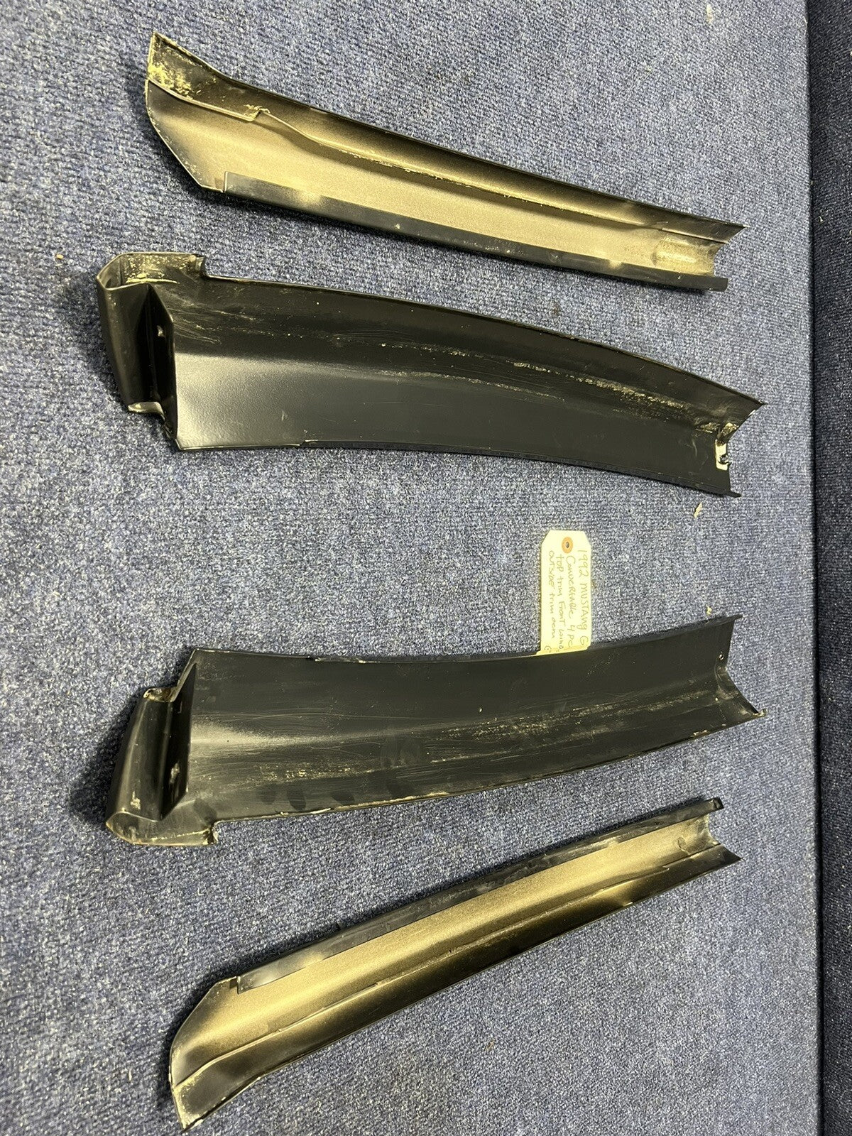 83-93 FORD MUSTANG CONVERTIBLE WINDSHIELD TRIM MOLDING SURROUND SET KIT OEM USED
