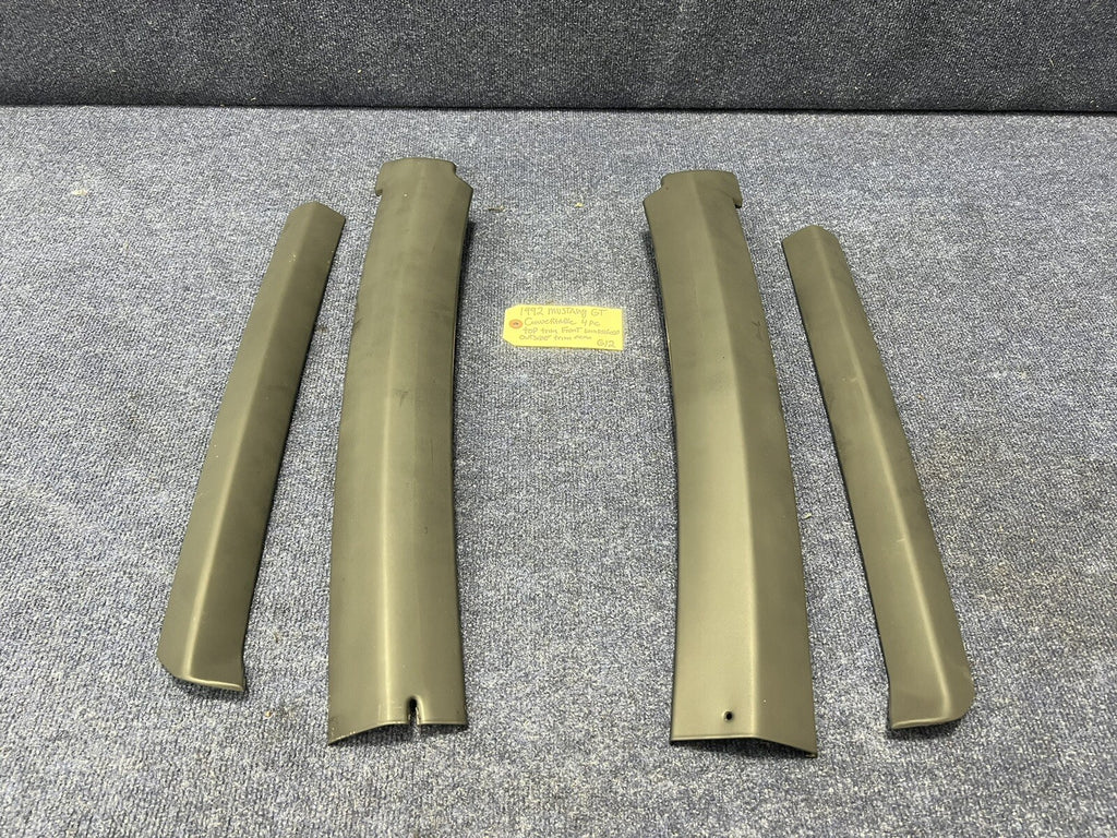83-93 FORD MUSTANG CONVERTIBLE WINDSHIELD TRIM MOLDING SURROUND SET KIT OEM USED