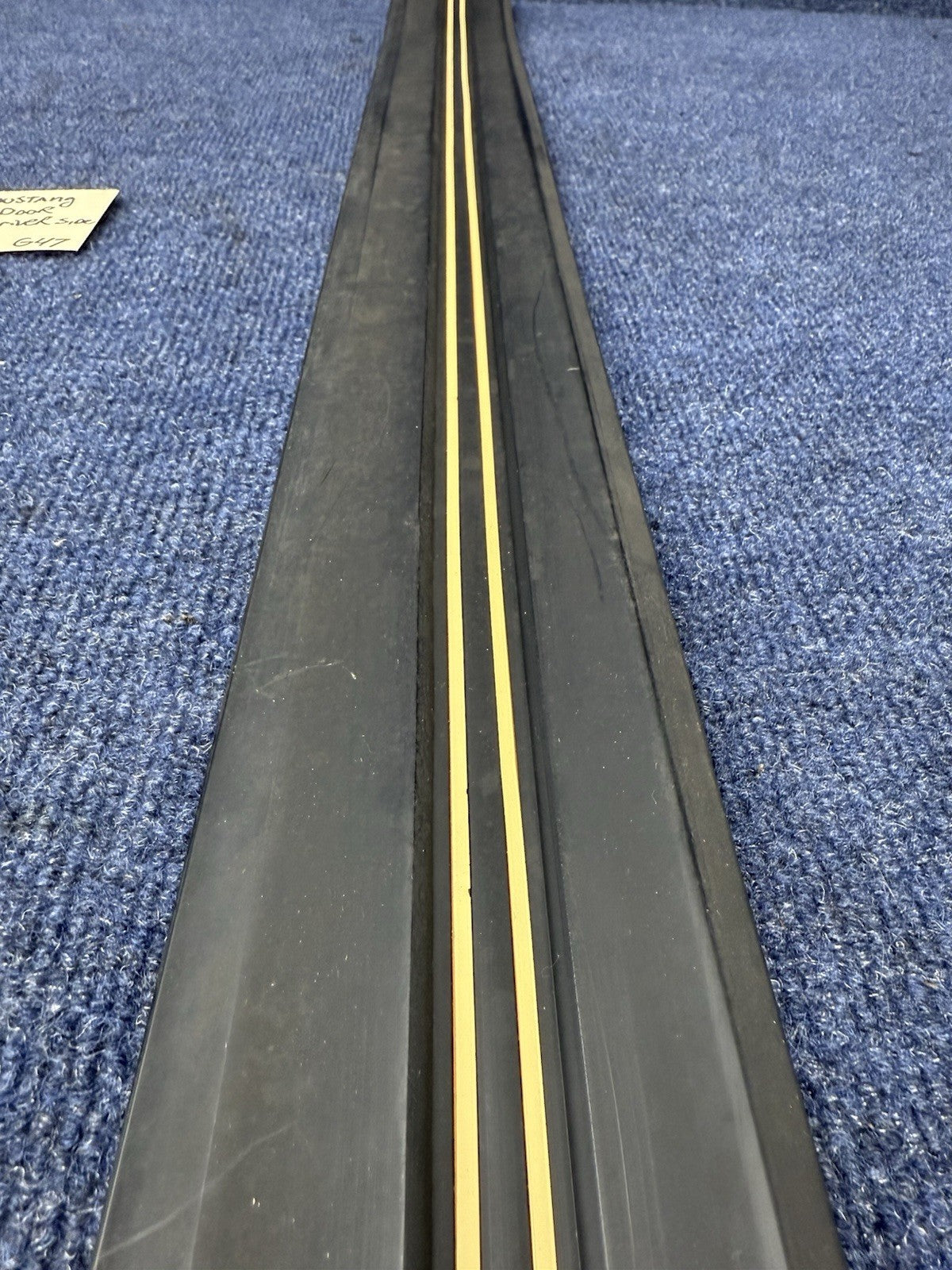 1979-1984 Ford Mustang Side Door Body Trim Moulding Molding Black LH Drivers