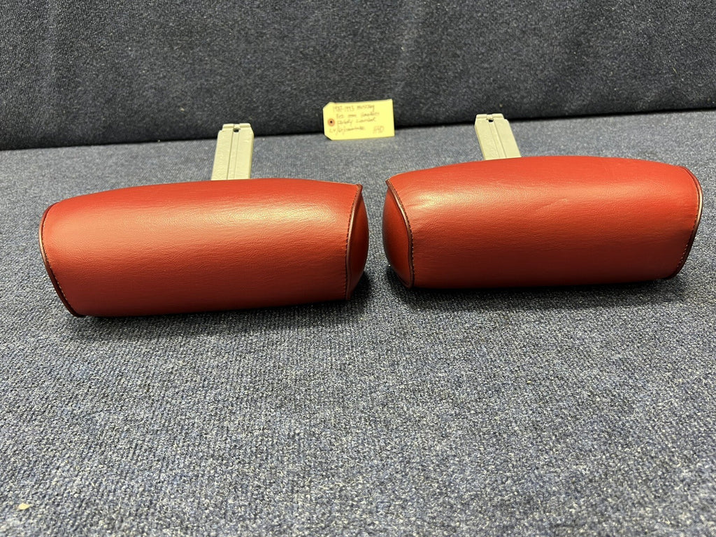 79-93 FORD MUSTANG LEFT FRONT SEAT HEADREST RED LEATHER OEM FACTORY GT LX FOX 🦊