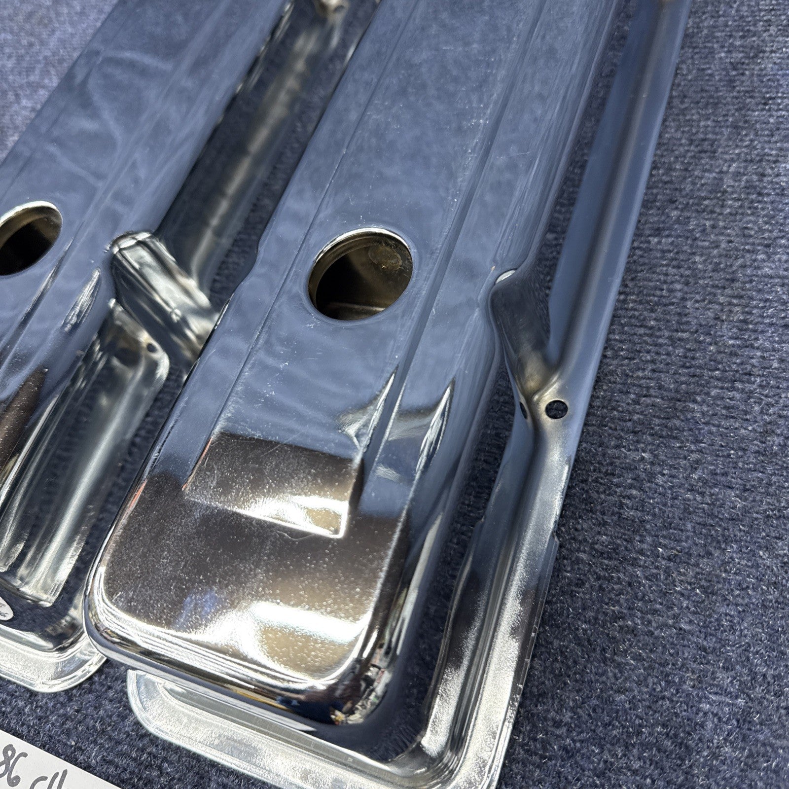 1958-86 CHEVY SMALL BLOCK 283-305-327-350-400 SHORT VALVE COVERS  Chrome Sbc