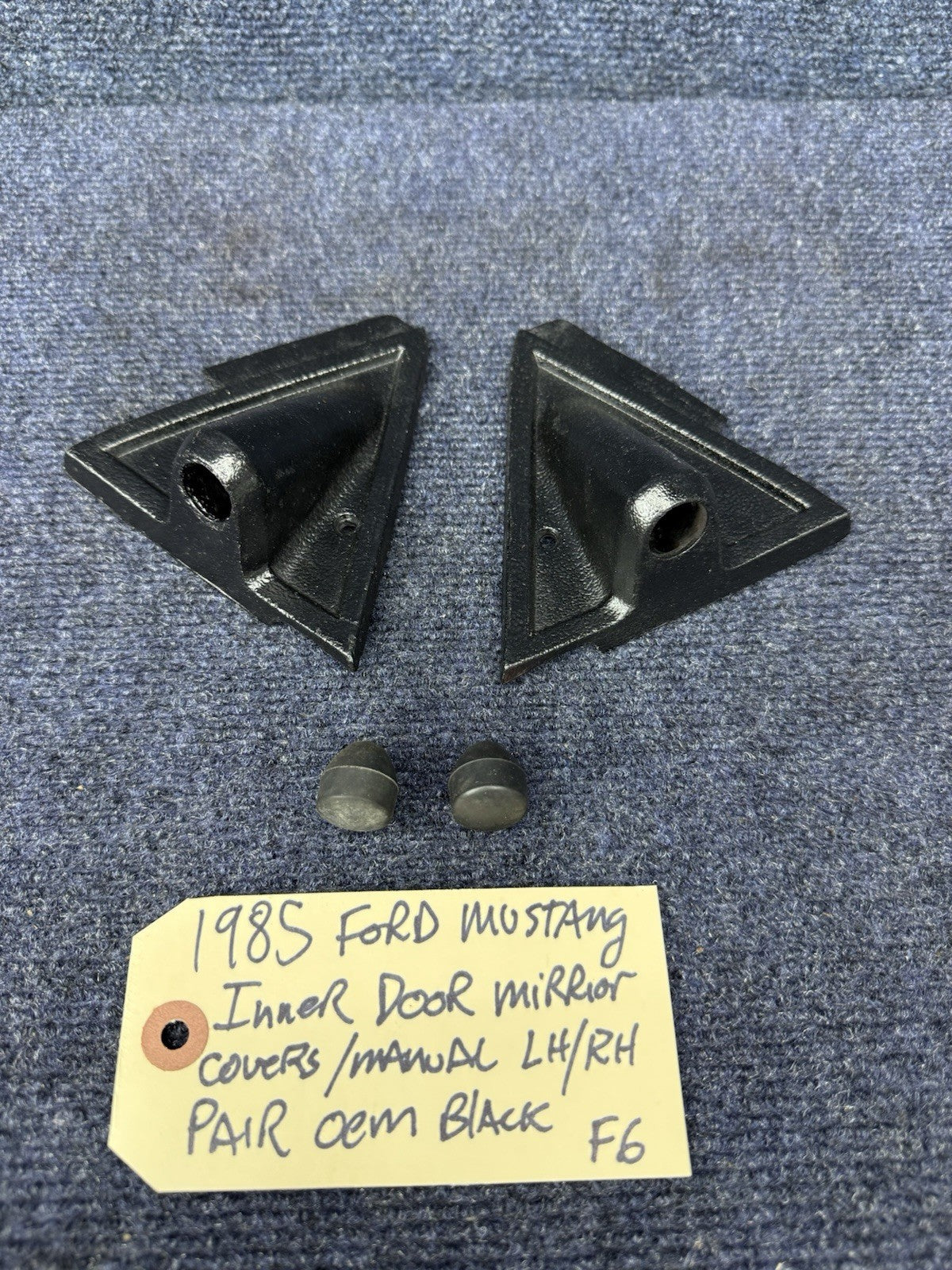 1979-1986 Mustang Manual Door Side Mirror Trim Cover Interior Bezel 79-86 Set