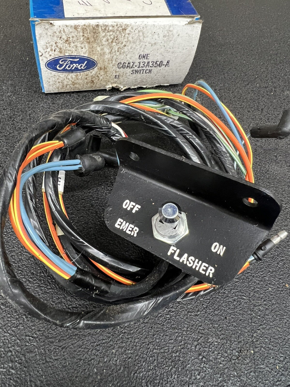 1966 Ford Mustang Fairlane Galaxie Mercury NOS EMERGENCY FLASHER SWITCH & WIRING