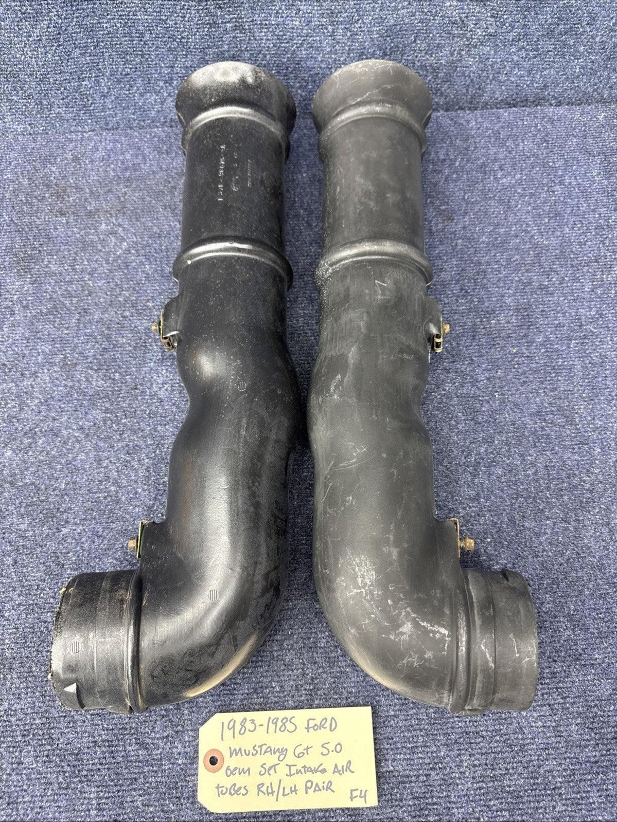 1982 1983 1984 1985 Mustang Gt Dual Snorkel Air Cleaner Ducts Tubes OEM Foxbody