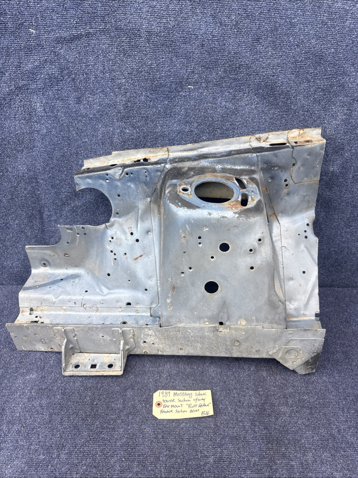 1987  1993 MUSTANG Rh FENDER APRON FRAME SHOCK TOWER METAL OEM Passenger Side 90