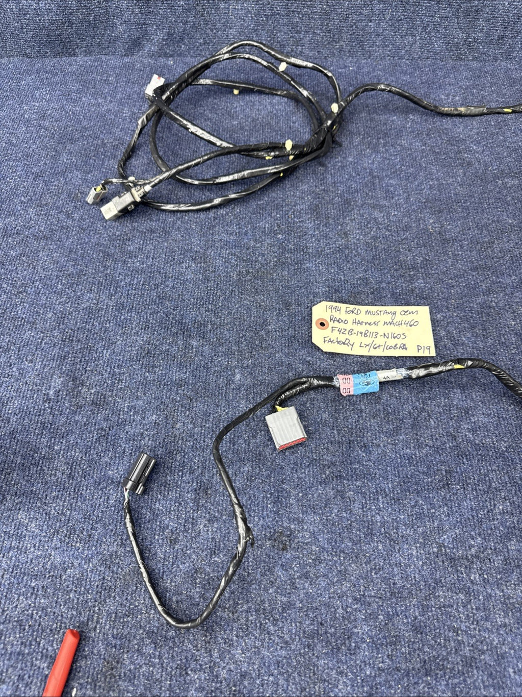 F4ZB-19B113-N160S OEM 94 FORD MUSTANG DASH RADIO PLUG WIRING HARNESS PIGTAIL