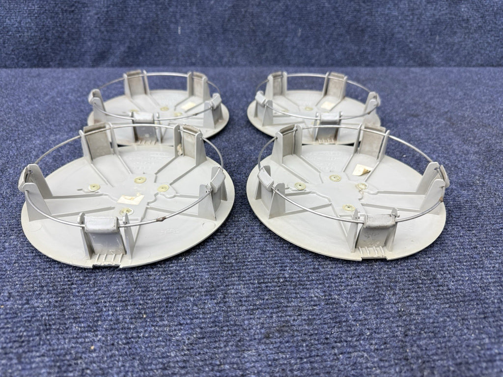 1991-93 FORD MUSTANG CENTER CAPS TRI-BAR PONY WHEELS OEM SET Gold Rare Factory