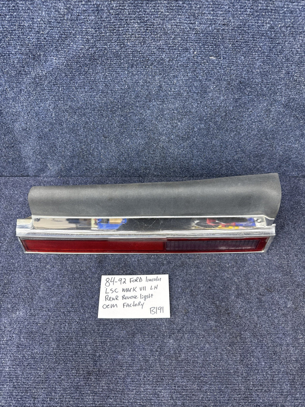 1984-1992 Lincoln Mark VII Used Left Rear Reverse Lamp Light E4LB15515A OEM Sae