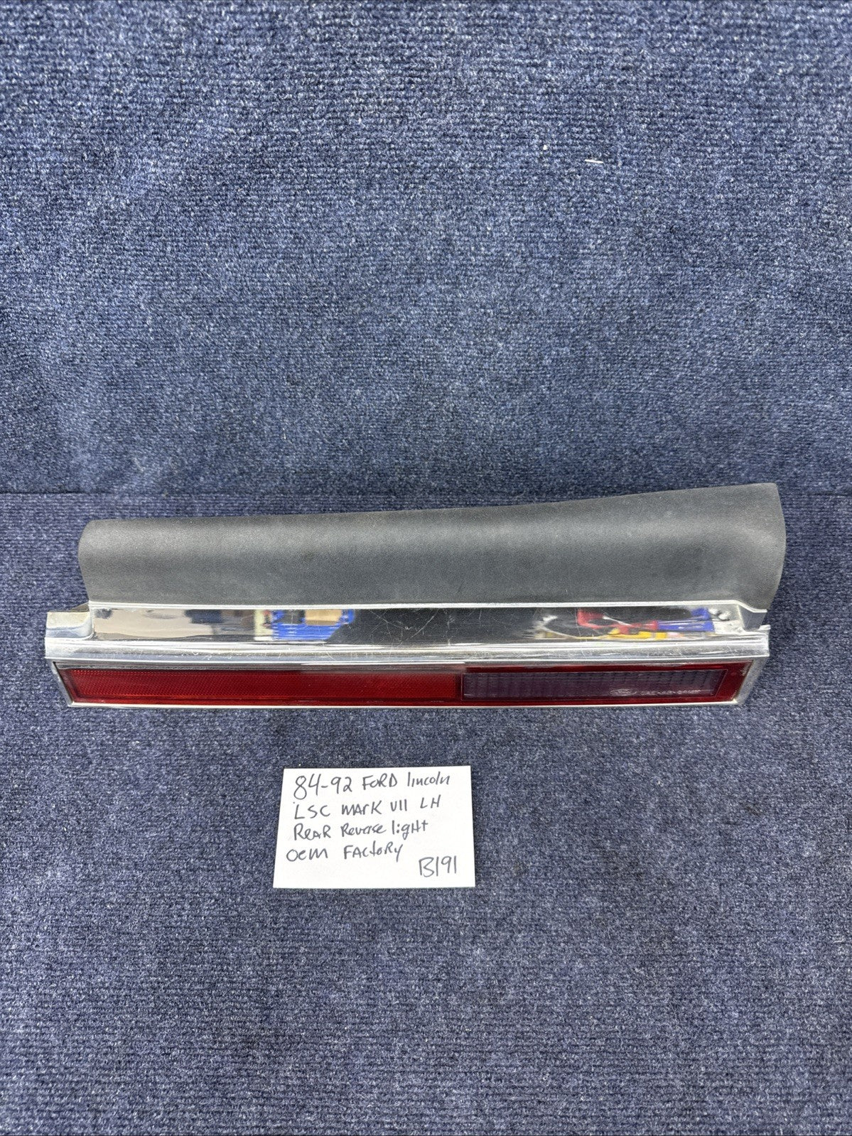 1984-1992 Lincoln Mark VII Used Left Rear Reverse Lamp Light E4LB15515A OEM Sae
