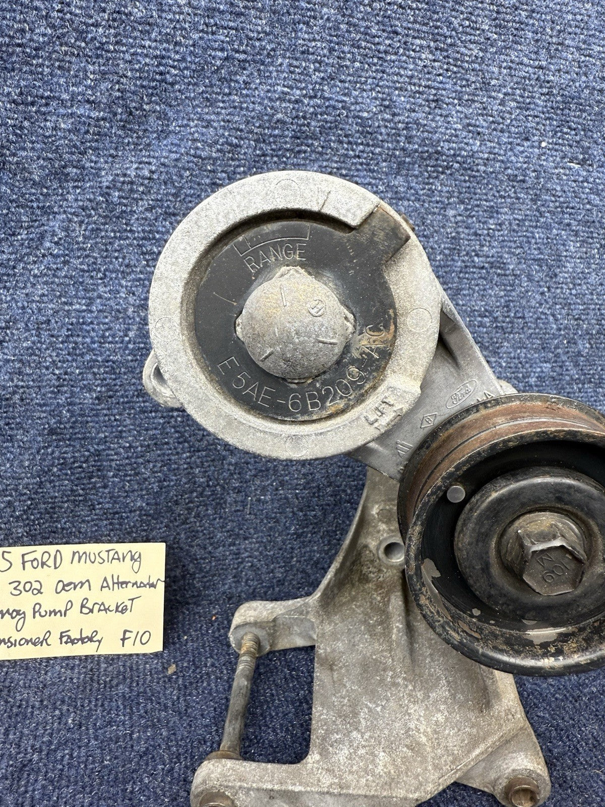 85-93 Ford Mustang Alternator Bracket Front Belt Accessory Smog Tensioner OEM V8