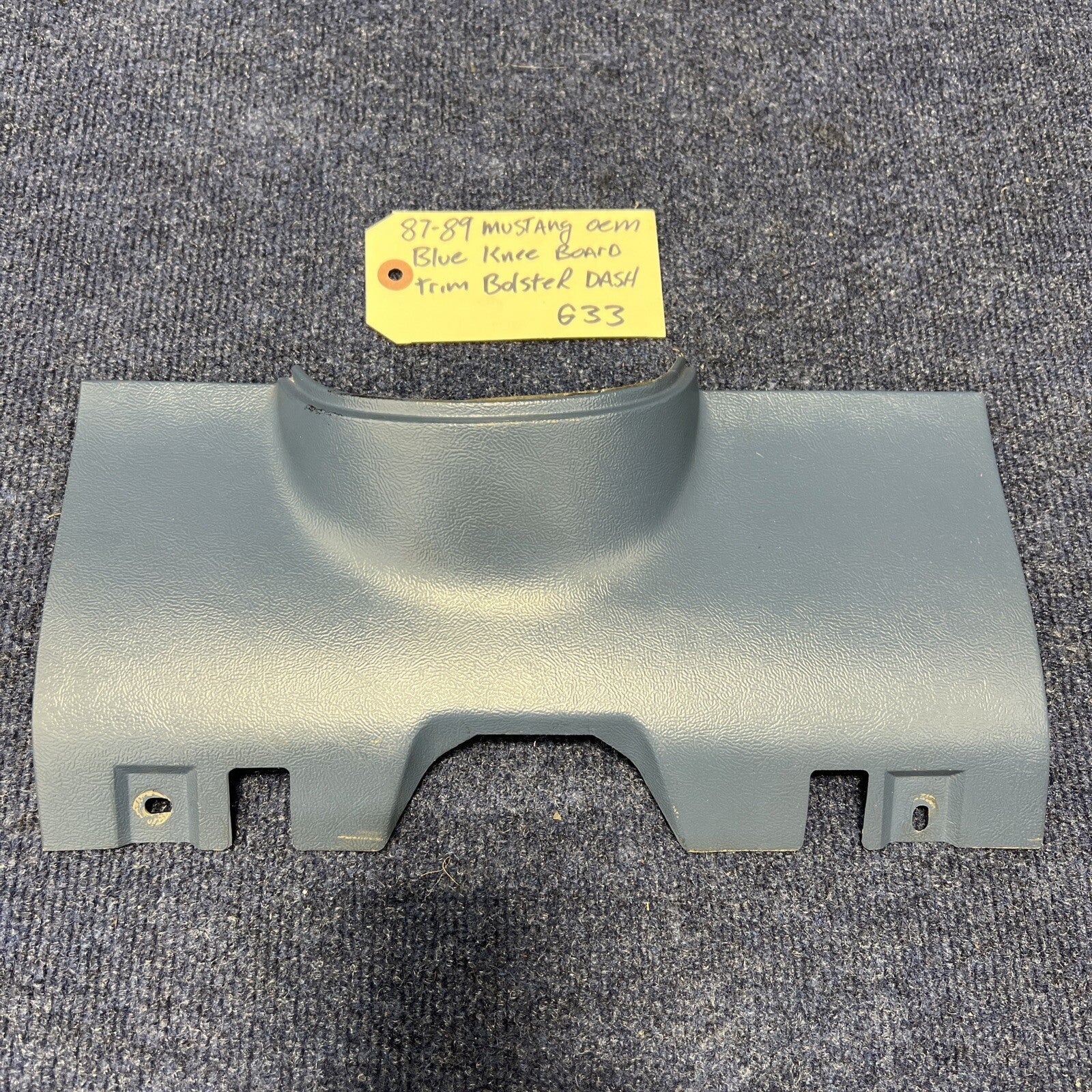 87-89 Ford Fox Body Mustang Dash Trim Knee Panel Steering Column Cover blue OEM