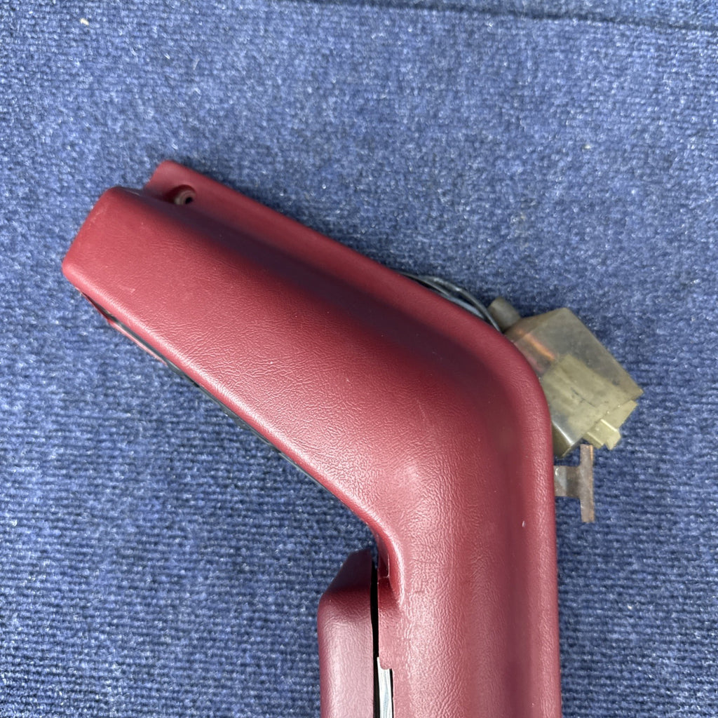 1987-1993 FORD MUSTANG RED DOOR ARMREST & Window Switch LEFT DRIVER PULL OEM Gt