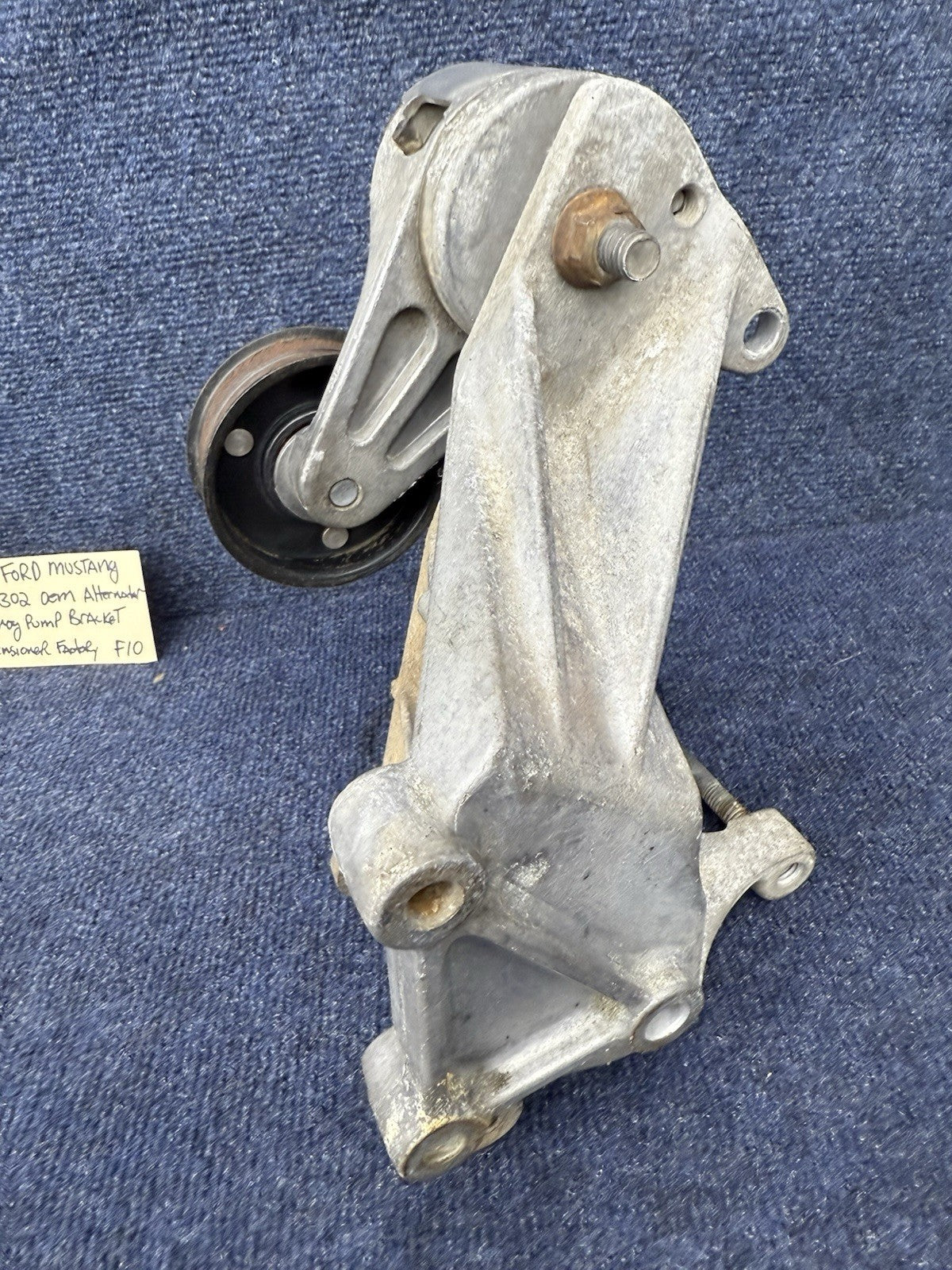 85-93 Ford Mustang Alternator Bracket Front Belt Accessory Smog Tensioner OEM V8