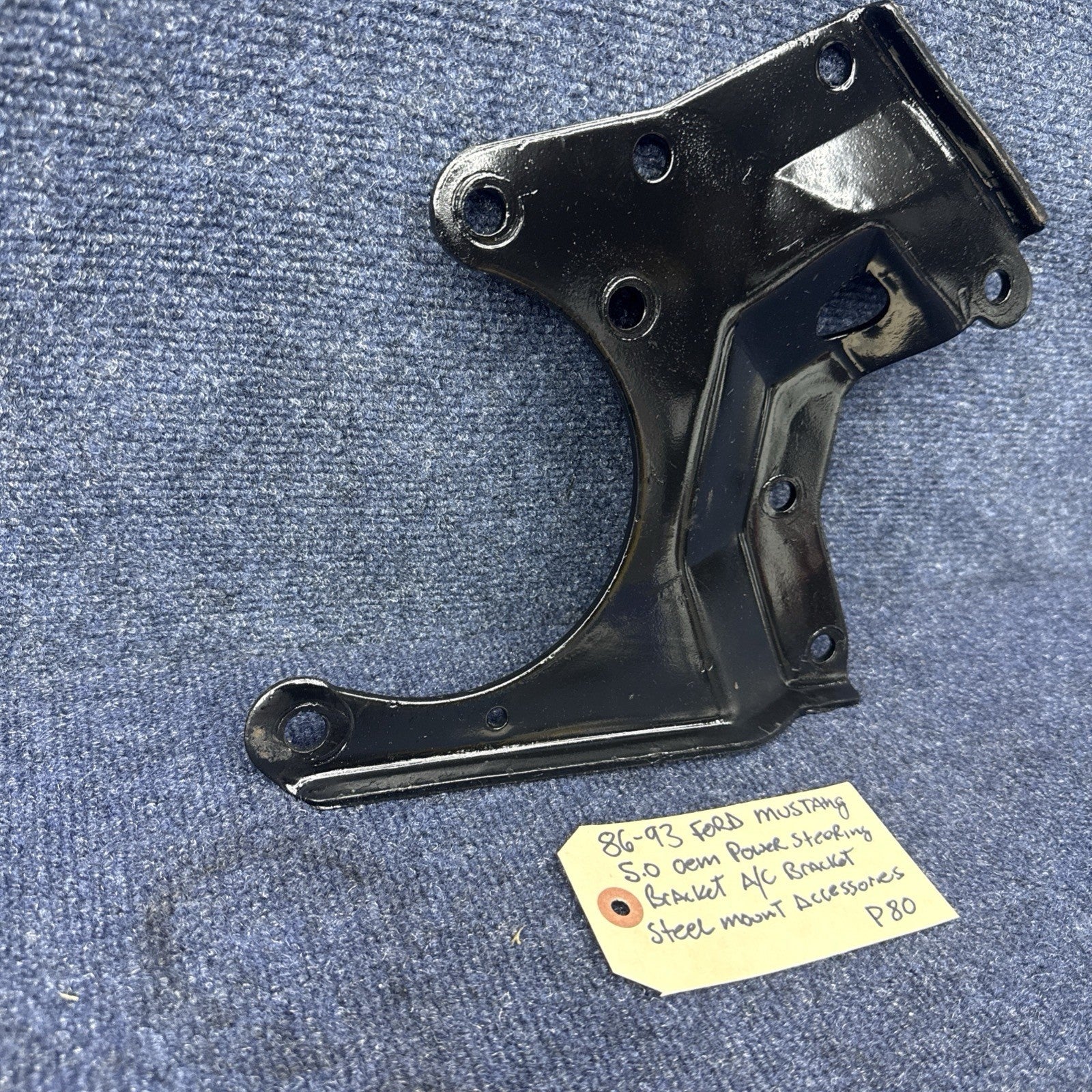 86-93 FORD MUSTANG 5.0 LX GT POWER STEERING AC A/C PUMP STEEL BRACKET MOUNT OEM